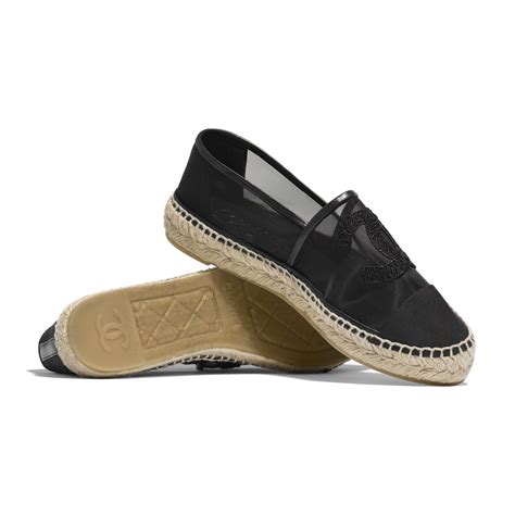 chanel mesh espadrille flats|authentic Chanel espadrilles for sale.